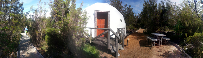 Vista panorámica de sectot domos en Parque Tantauco.